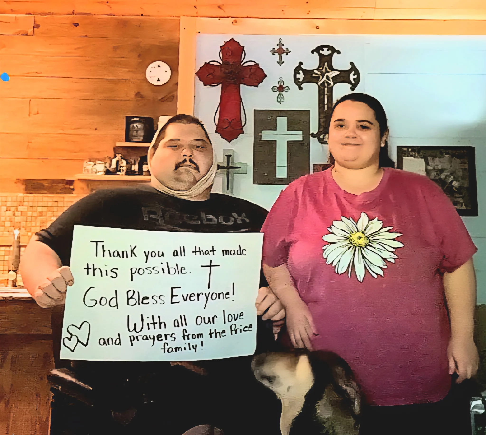 The Price Family thanking supporters for their care