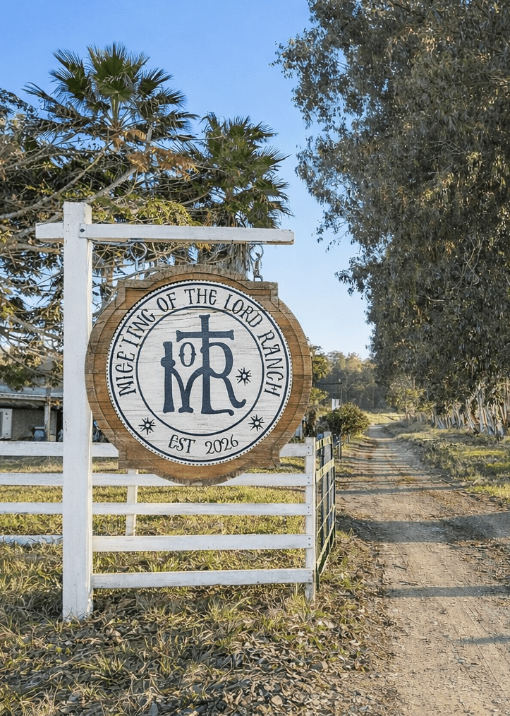 Entrance sign of the Meeting of the Lord Ranch (2026)