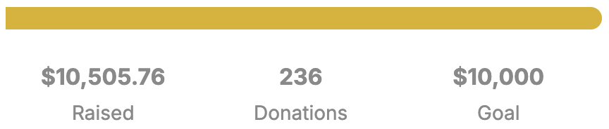Final fundraising total for Help David and Olivia Bridge the Gap