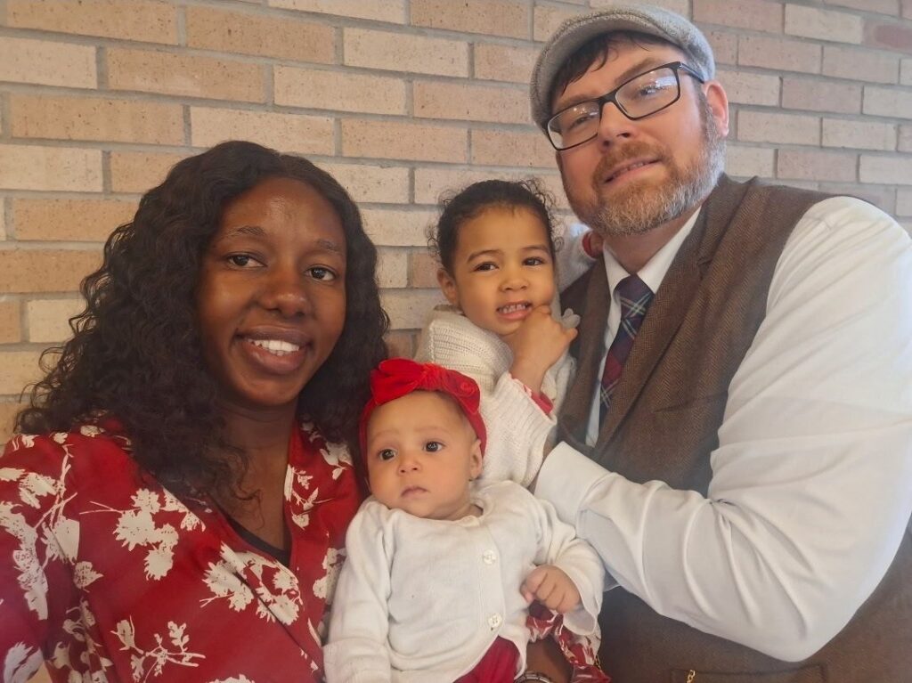The Tweten family with their infant daughter